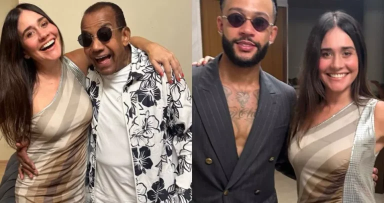 Alessandra Negrini posa com Memphis Depay e Jorge Ben Jor: “Ídolos”