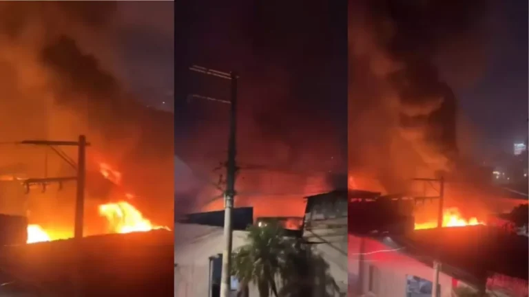 Vídeo: incêndio atinge galpão de recicláveis na zona norte de São Paulo