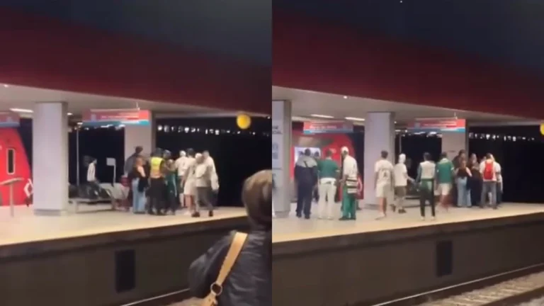 Homem é agredido por torcedores do Palmeiras em estação na Zona Leste de SP