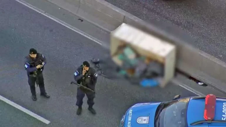RJ: corpo de homem é encontrado dentro de caixote na Avenida Brasil