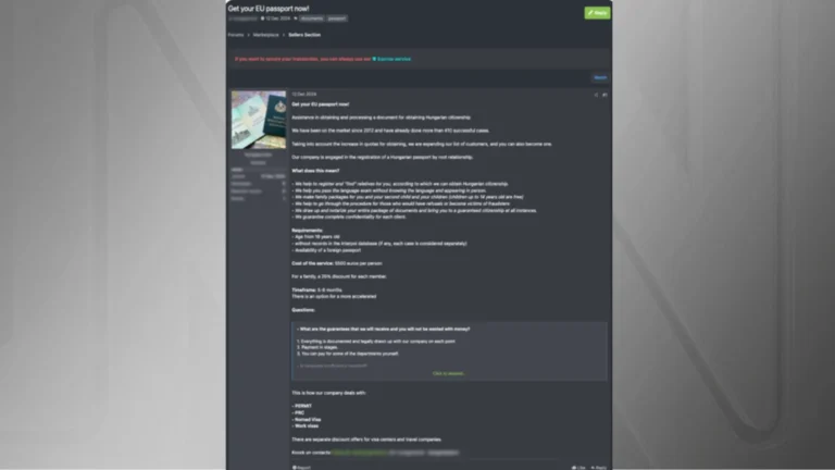 Aumento da venda de passaporte ilegal na dark web preocupa especialistas