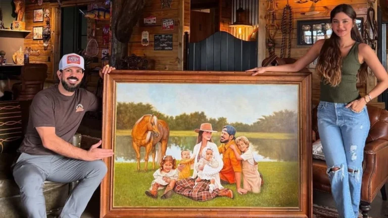 Sorocaba e Biah Rodrigues ganham pintura hiper-realista da família; veja