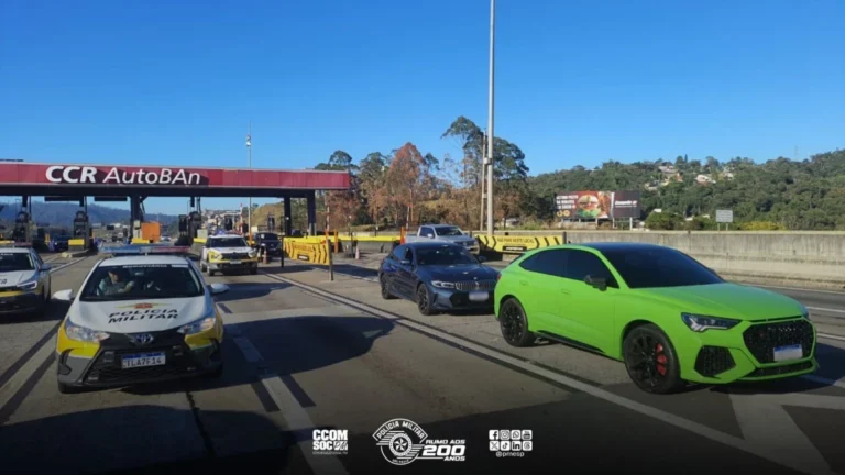 Polícia prende motoristas que disputavam racha na Rodovia dos Bandeirantes