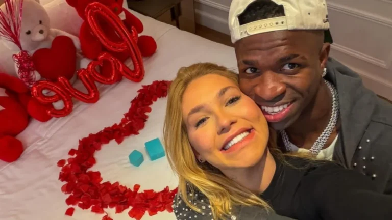 Rosas e joias: Veja em detalhes o pedido de namoro de Vini Jr. para Virginia