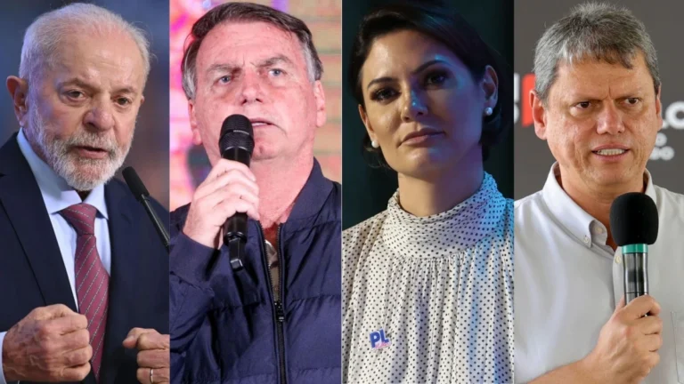 Lula empata com Bolsonaro, Michelle e Tarcísio em 2º turno, diz pesquisa