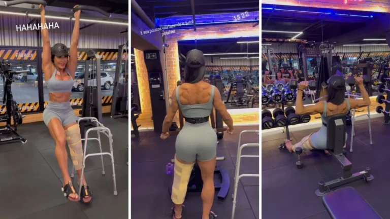 Gracyanne volta aos treinos após cirurgia: “Fazendo o que é possível”