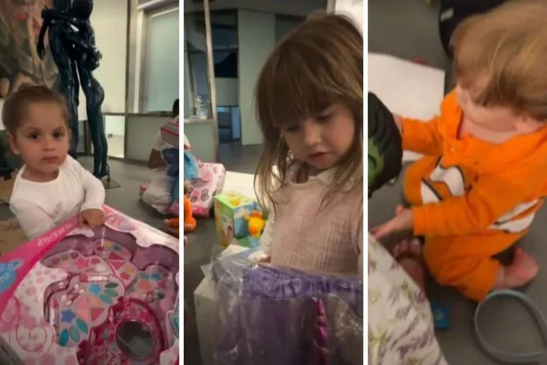 Vini Jr. enche crianças de Virginia de presentes e avó puxa orelha: Agradeçam