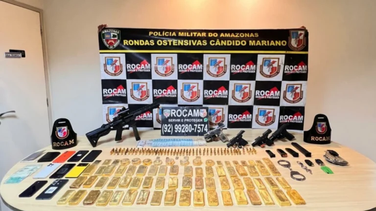 Policiais são presos com mais de 70 kg de ouro no Amazonas