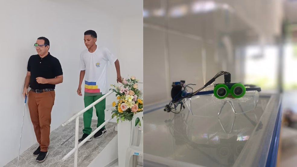 Estudante de 17 anos desenvolve óculos com sensor de proximidade para pessoas com deficiência visual no Piauí