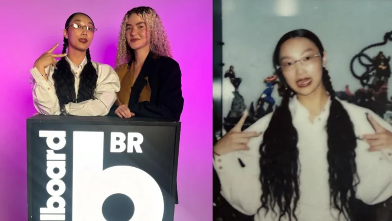 Mira de “Guerreiras do K-Pop” posa com Vitória Falcão em São Paulo; veja