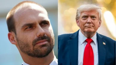 Eduardo Bolsonaro quebra protocolo e reage à redução de tarifas dos EUA ao Brasil