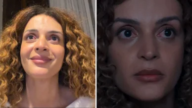 Gabriela Loran chora após cena de Viviane e Leo em 