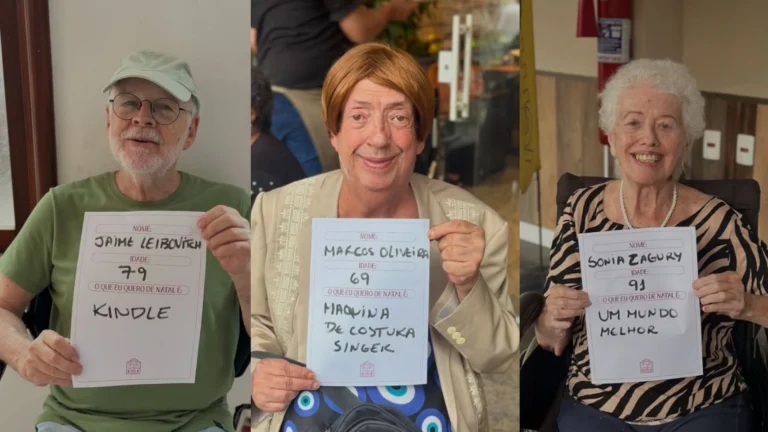 Idosos do Retiro dos Artistas mostram o que querem de presente de Natal