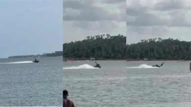 Vídeo mostra homem sendo arremessado ao mar após colidir jet ski em PE