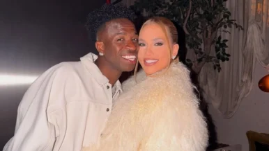 Vini Jr. comemora Ano Novo ao lago de Virgínia e Casimiro Miguel