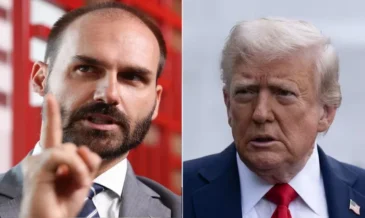 Após tomar conhecimento de medida de Donald Trump, Eduardo Bolsonaro se desespera: 