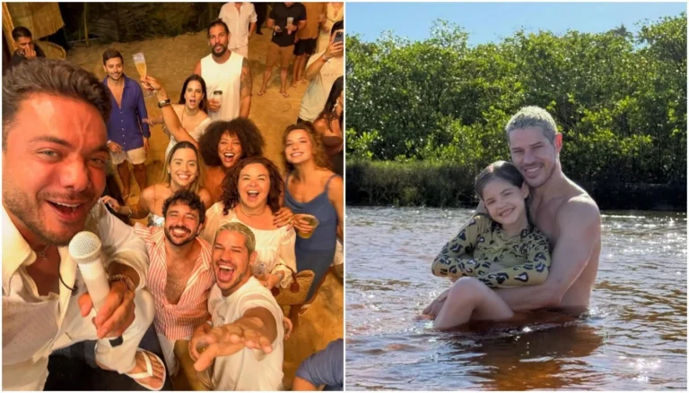 José Loreto abre álbum com filha e namorada na Bahia; veja fotos