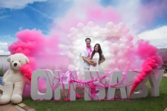 Ex-BBBs Laís Caldas e Gustavo Marsengo revelam sexo do primeiro filho