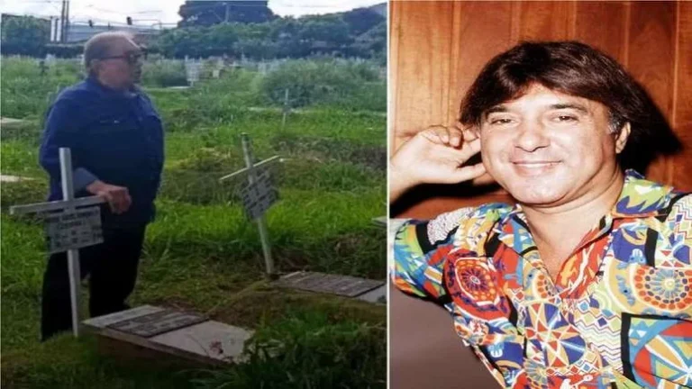 Dedé Santana visita túmulo de Zacarias, parceiro de Os Trapalhões