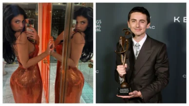 Kylie Jenner prestigia Timothée Chalamet em festival de cinema
