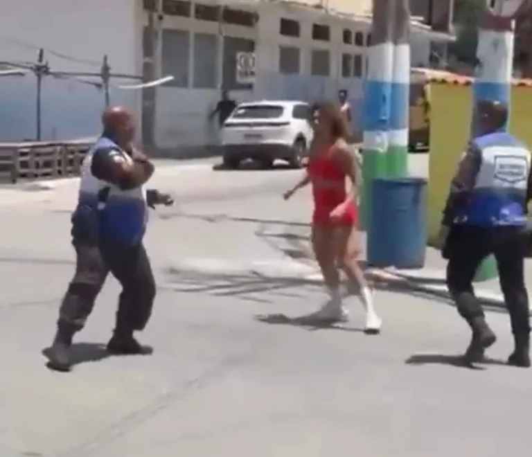 Vídeo: mulher briga com dois PMs e é detida no RJ