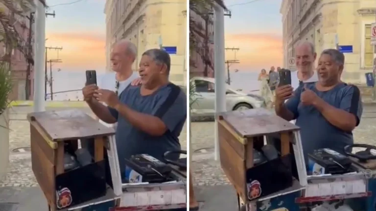 Fã posa com Ney Matogrosso e o confunde com Caetano Veloso: “Cantor nº 1”