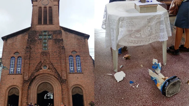 Mulher é detida após quebrar imagem de Nossa Senhora em igreja de PE