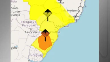 Tempestades e risco de granizo atingem Sul e Sudeste