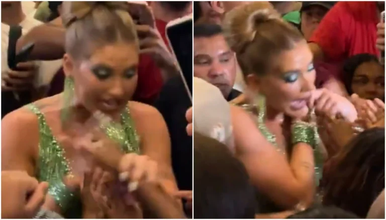 Virginia doa acessórios em ensaio da Grande Rio, mas pede calma; assista