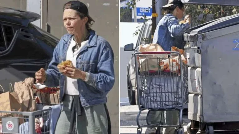 TRÁGICO! Super modelo é vista morando na rua e revirando lixo para comer