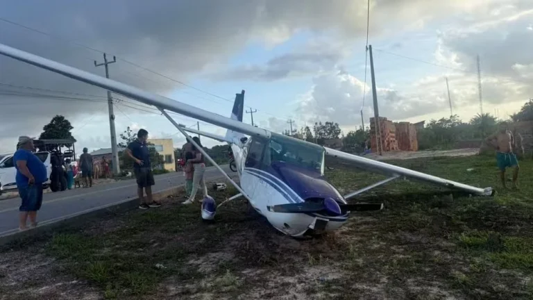 Vídeo mostra avião após pouso forçado no Maranhão; ninguém se feriu