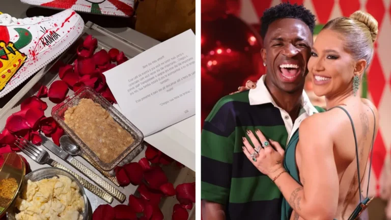 Prestes a desfilar na Sapucaí, Virginia ganha café da manhã de Vini Jr.