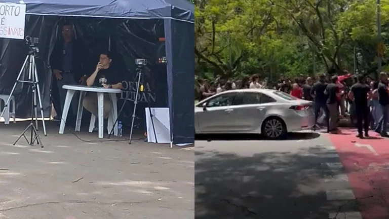 Pavanato monta tenda na USP e acaba em confusão com estudantes