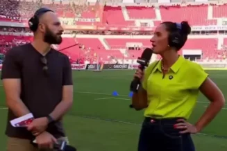 Apresentadora do Globo Esporte é xingada durante transmissão ao vivo