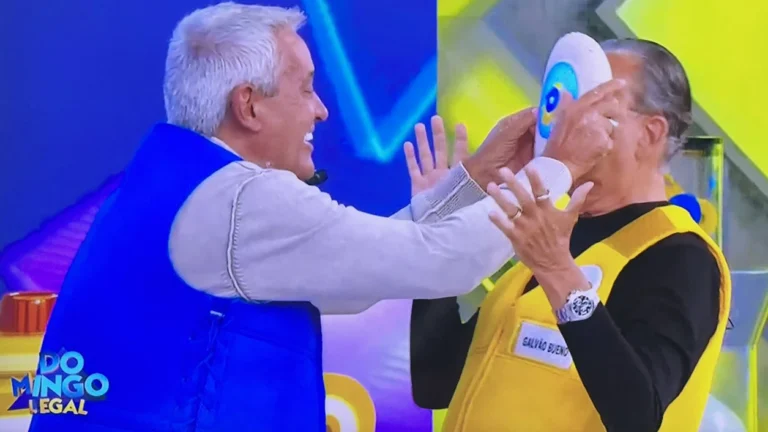 Galvão Bueno leva torta na cara e web vai ao delírio: “Momento histórico”
