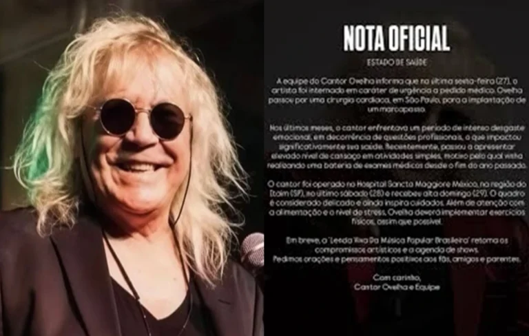 Cantor Ovelha é internado às pressas em SP e quadro de saúde é exposto