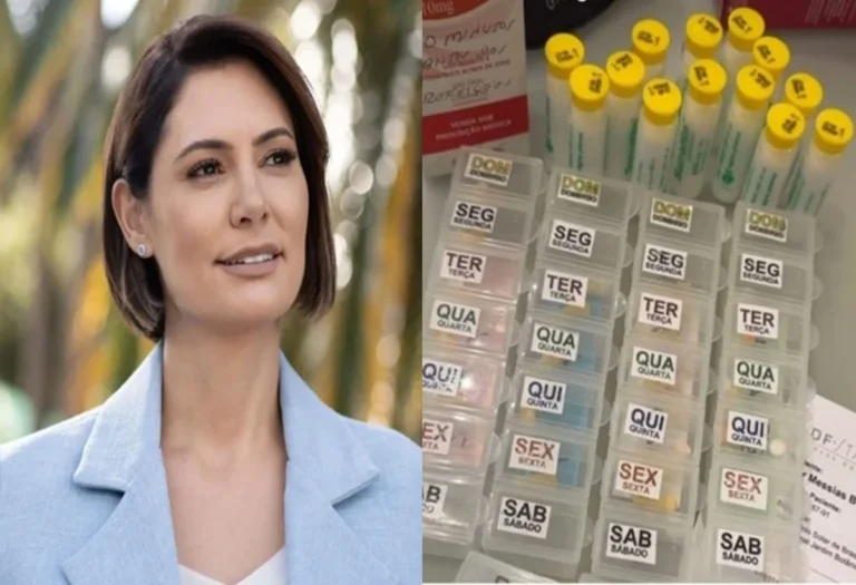 Michelle surge organizando remédios de Bolsonaro e detalhe chama atenção
