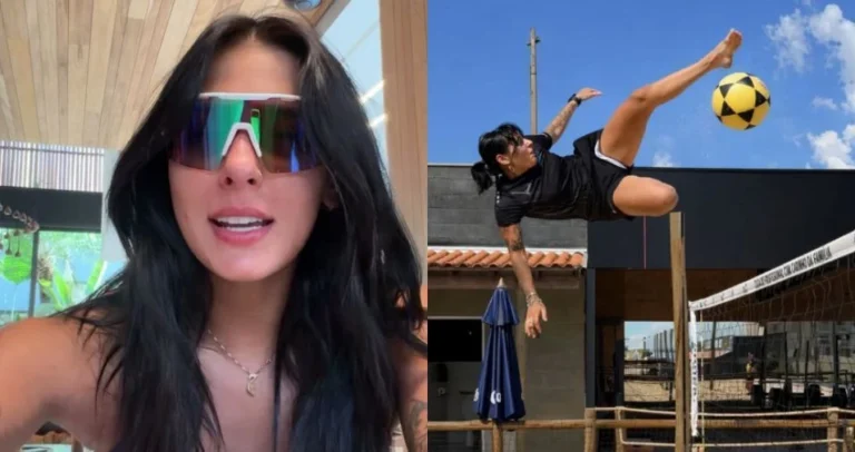 Ana Castela faz montagem ao jogar futevôlei e brinca: “Não é IA”