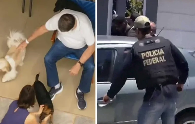 Cachorro de Bolsonaro ataca policiais durante vigilância