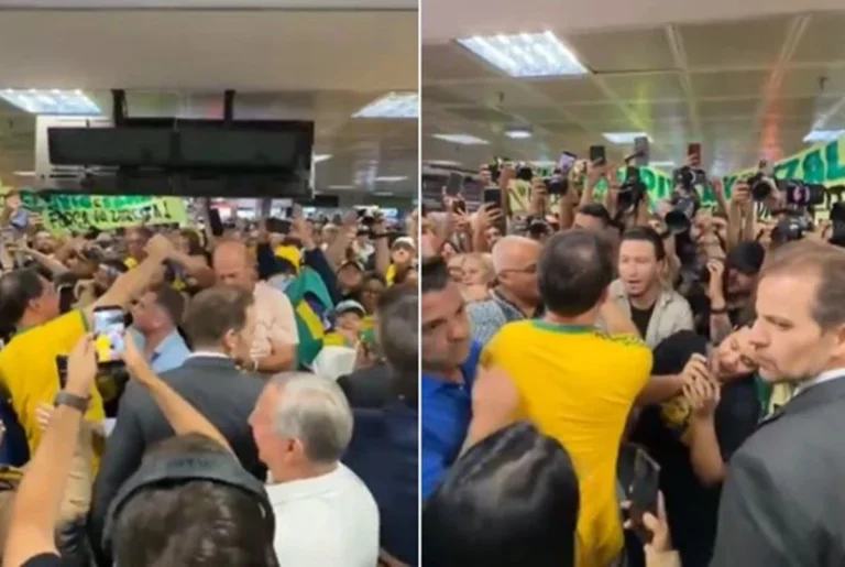 Ovacionado: chegada de Flávio ao aeroporto de Brasília viraliza nas redes