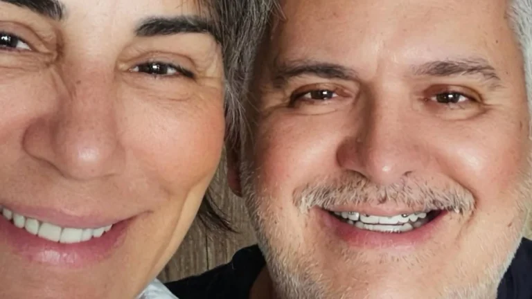 Gloria Pires surge em momento descontraído com o marido: “Esse é o acordo”