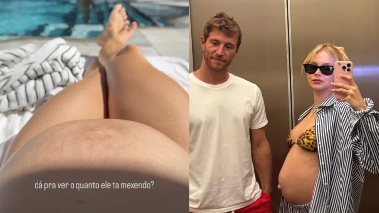 Grávida, Isa Scherer exibe barrigão e compartilha vídeo do filho mexendo