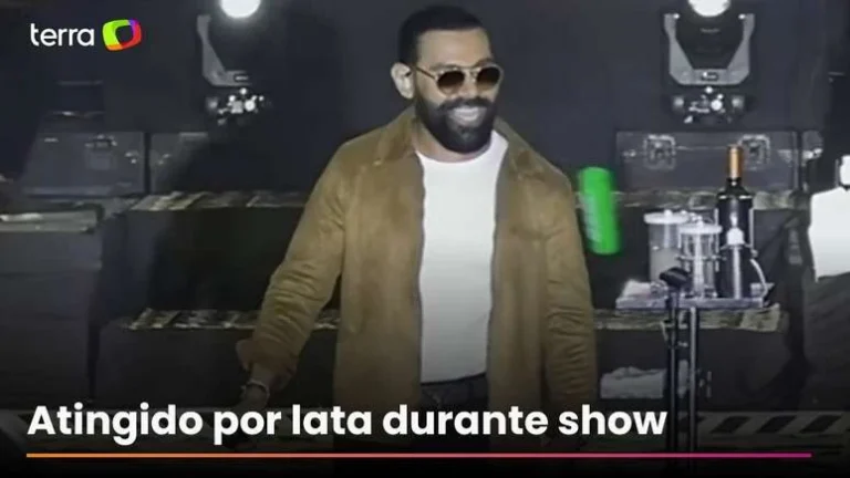Pablo do Arrocha é atingido por lata em show na Bahia e aciona polícia