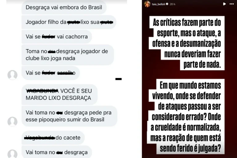 Esposa de Raphinha desabafa após ataques e expõe mensagens ofensivas nas redes