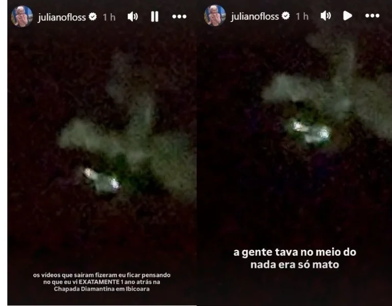 Juliano Floss mostra vídeo de suposto OVNI que viu na Chapada Diamantina