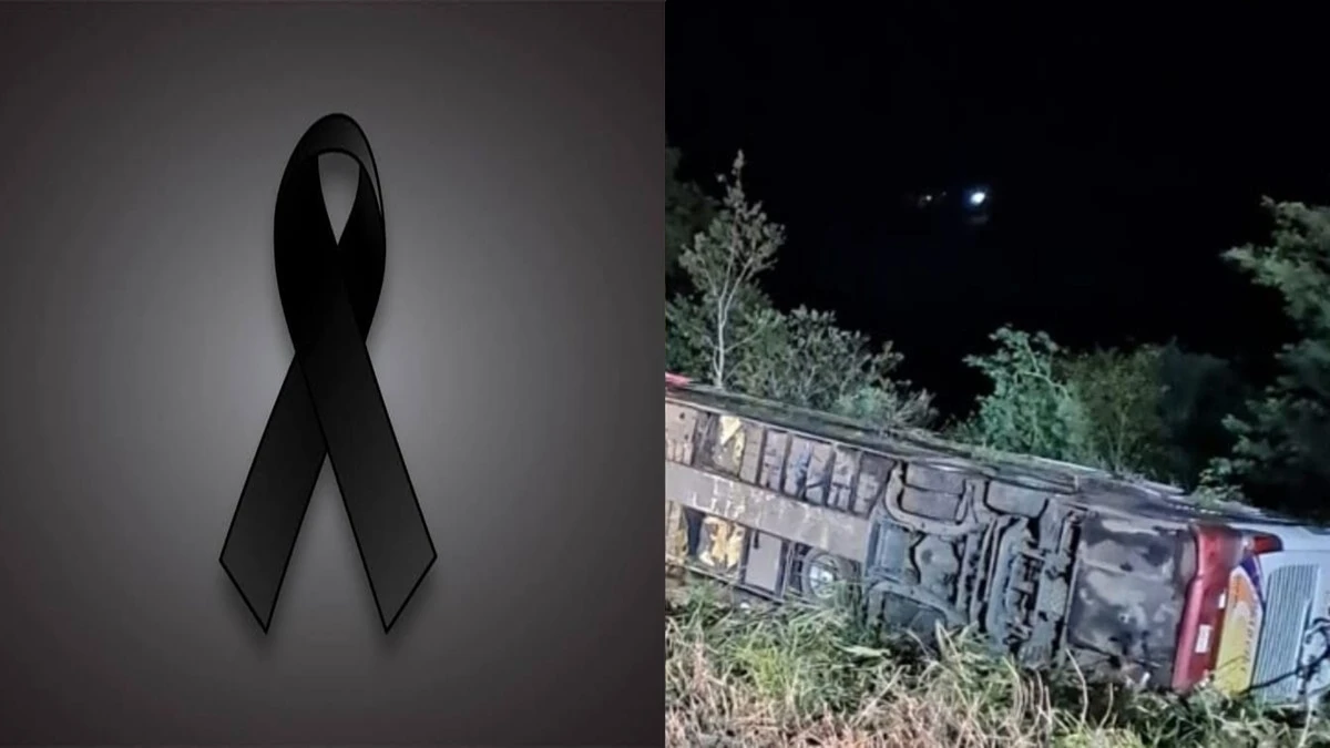 Acidente com ônibus de excursão deixa 3 mortos e 40 feridos no Oeste de SC
