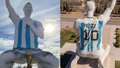 Cidade que homenageou Messi com estátua celebra vaga na final da Copa