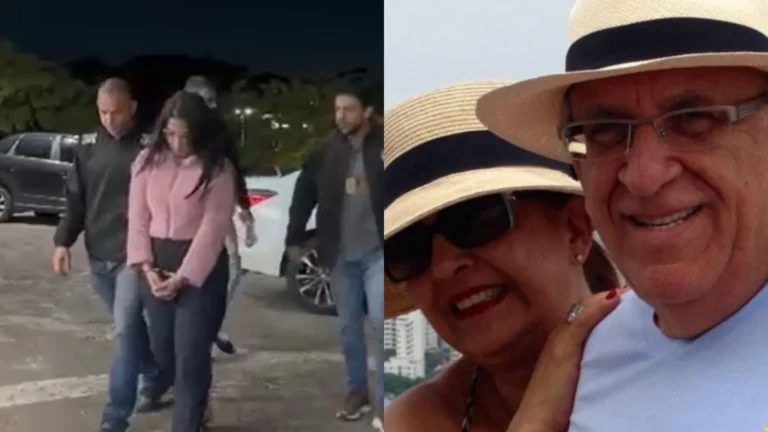Veja imagens da prisão da suspeita de matar casal de idosos a facadas em MG