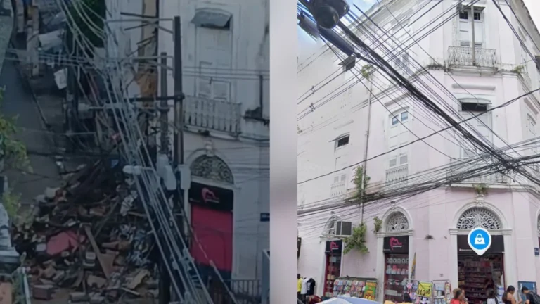 Fachada de casarão histórico desaba em Belém e área é isolada