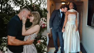 Bailarina de Taylor Swift é criticada por usar vestido claro em casamento